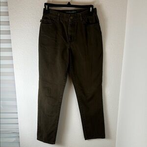 Lauren Ralph Lauren Olive Straight Leg Pants petite size 2